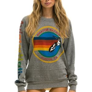 Aviator Nation Venice, Beach, California sweatshirt size xs heather gray